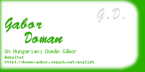gabor doman business card
