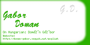 gabor doman business card